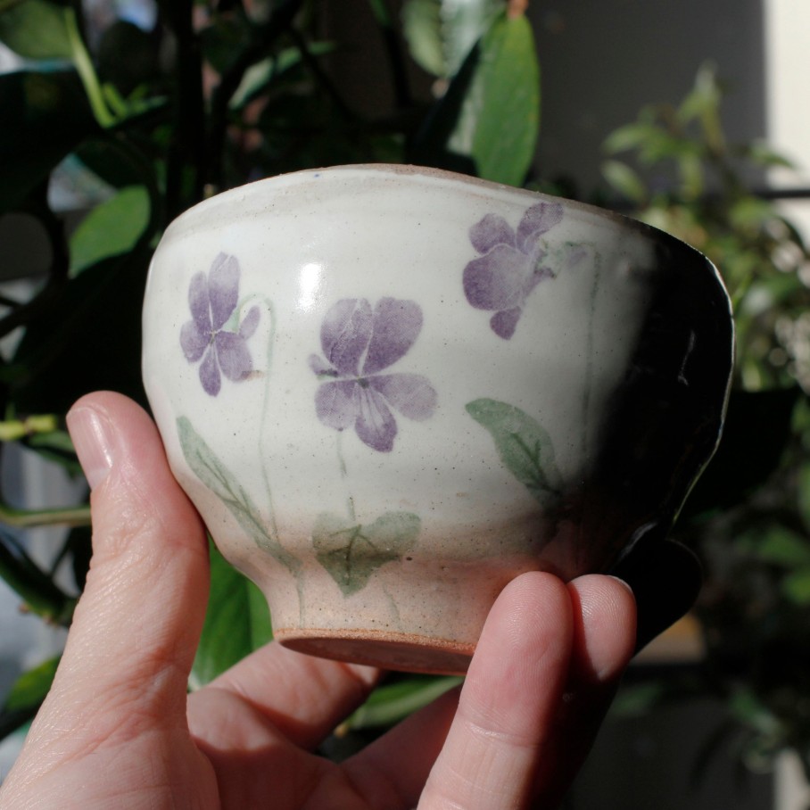 Teaware MEM TEA | Ceramic Lilac Flower Cup - 9 Oz