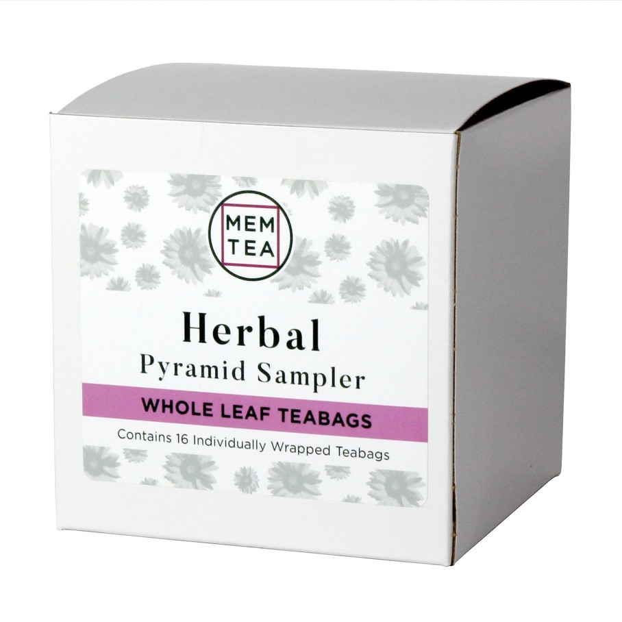 Pyramid Teabags MEM TEA | Herbal Tisane Pyramid Tea Bag Sampler - Individually Wrapped