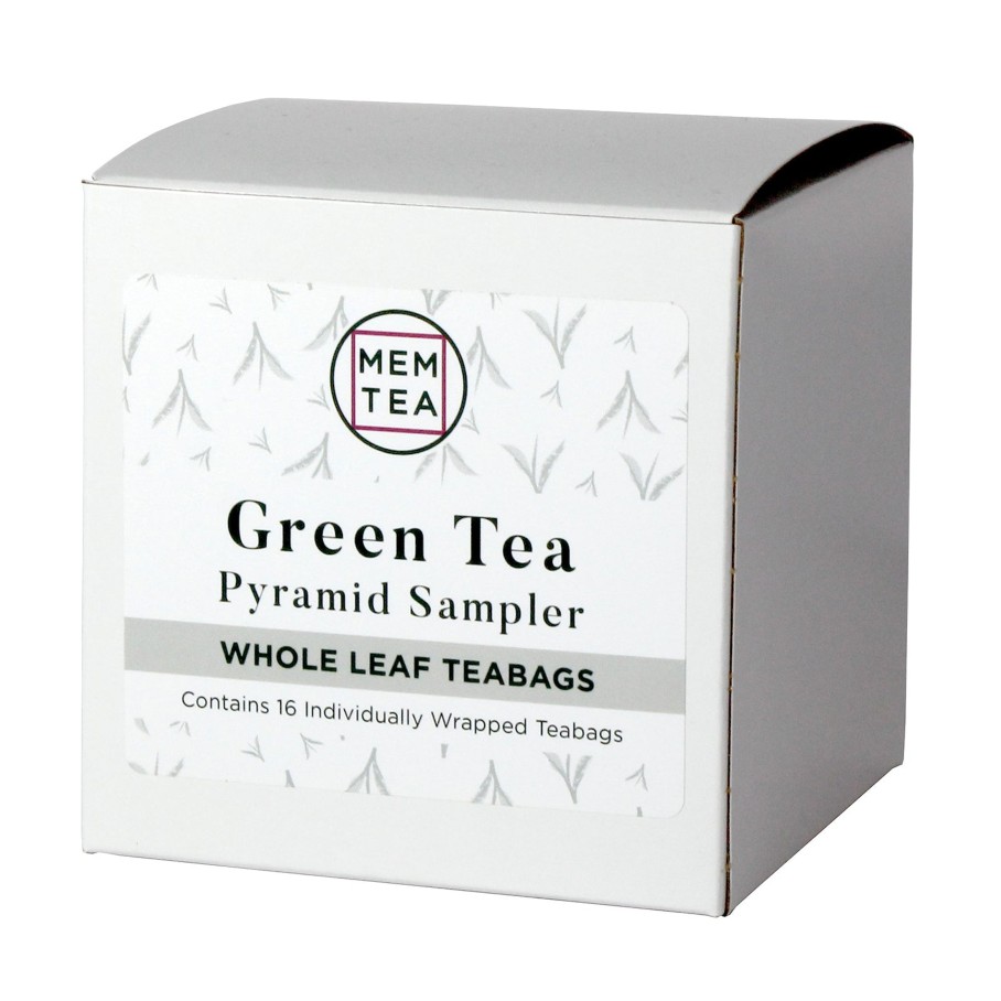 Pyramid Teabags MEM TEA | Green Tea Pyramid Tea Bag Sampler - Individually Wrapped